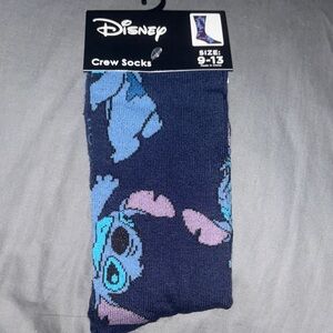 Disney Stitch Character Socks - Navy and Light Blue
